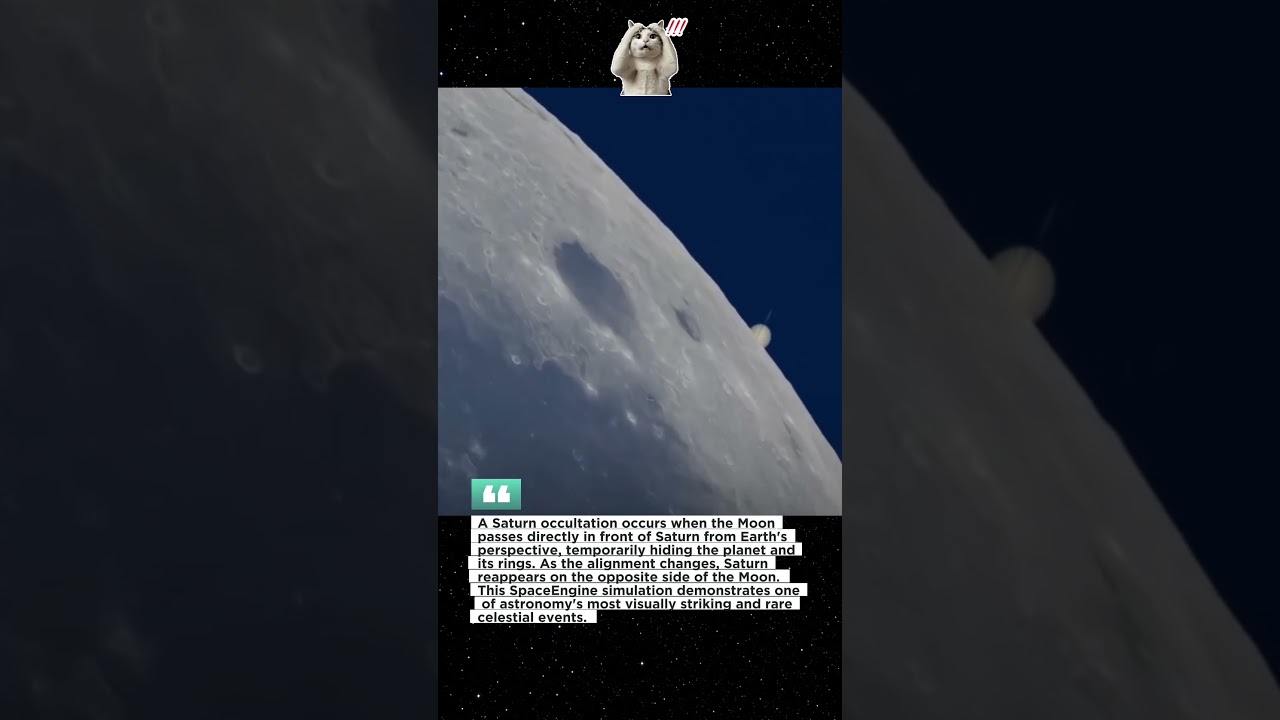 Watch the Moon Swallow Saturn 🪐🌙 #documentary #didyouknow #astronomy