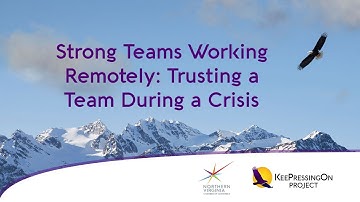 Strong Teams Working Remotely: Trusting a Team During a Crisis