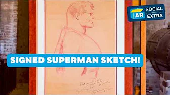 1943 Jerry Siegel & Joe Shuster-signed Superman Sketch | ANTIQUES ROADSHOW Social Extra