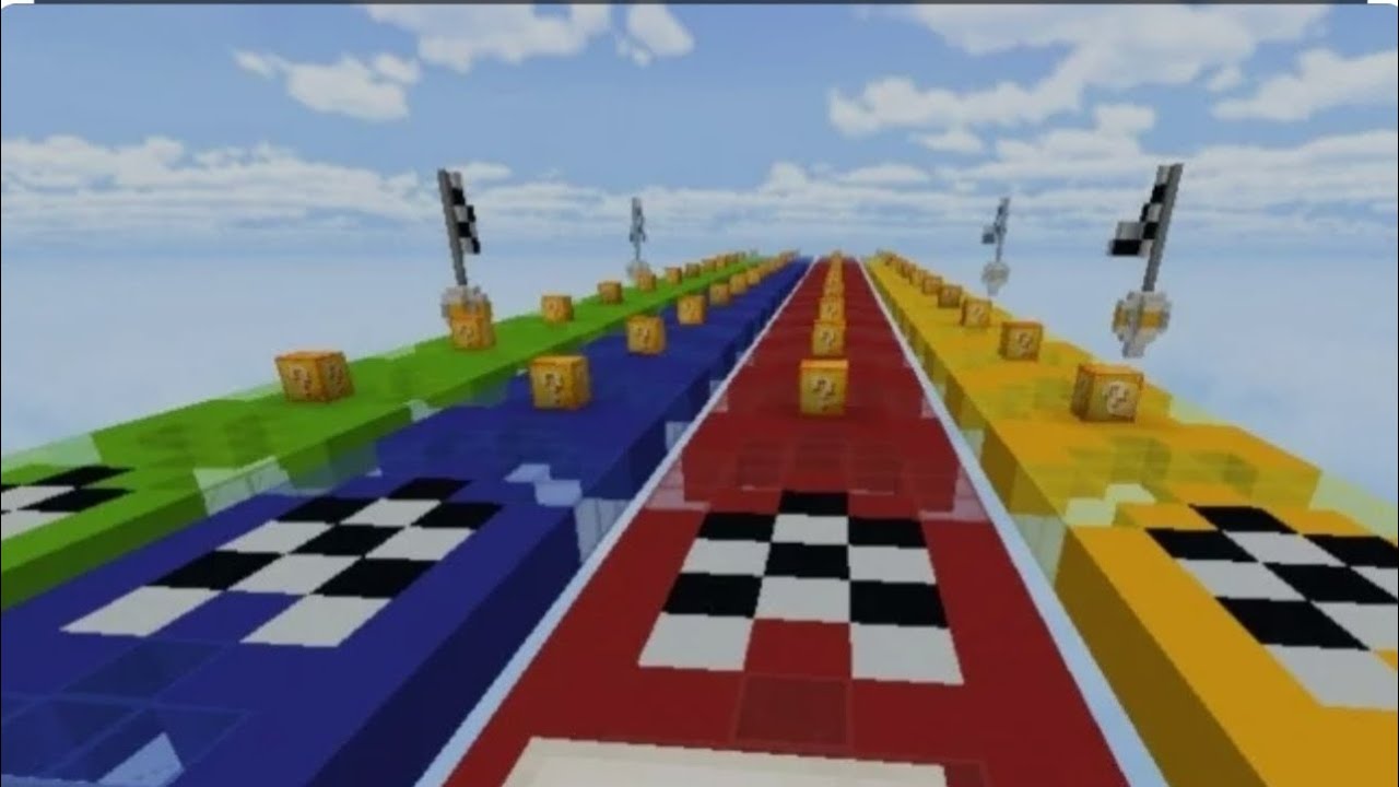 ماين كرافت:سباق اللاكي بلوك مع اخوي