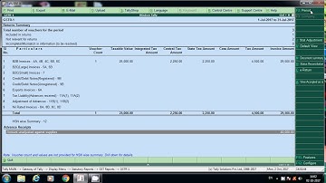 Advance Receipt GST  Adjustment Entries in Tally ERP.9 Rel.6.1