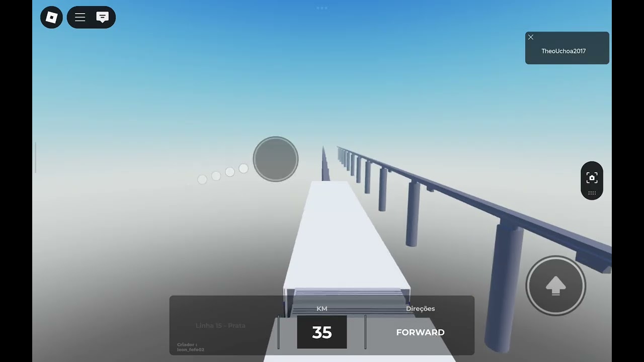 Mostrando a linha 15 prata no metrô.