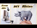 How to make paper rhinoceros  diy toilet paper roll crafts  best out of waste crafts