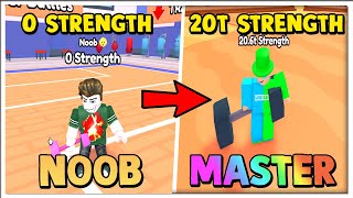 Noob To Master In Arm Wrestle Simulator 20T+ Strength (Roblox)