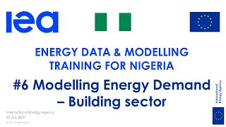 IEA Training for Nigeria on statistics and modelling: Modelling Energy Demand – Building sector