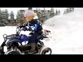 ДРИФТ на Квадроцикле зимой по Снегу. Зимняя покатушка на Электро Квадроцикле огромной мощности
