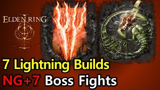 Elden Ring Lightning Builds NG+7 Boss Fights (No Hit)