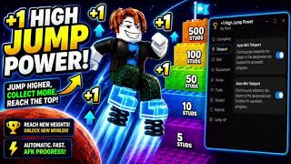 +1 High Jump Power Script - Auto Collect Wins, Auto Rebirth, Buy Equipment & More