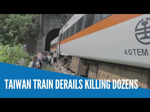 Taiwan train derails killing dozens