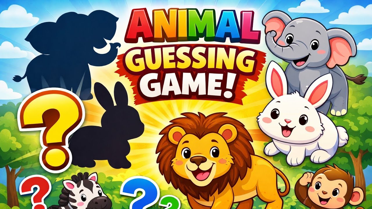 Kids quiz-Guess the animal from their shadow | Brain games | Learn about animals | EP 2 