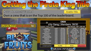 Getting The Pirate King Title | Blox Fruits