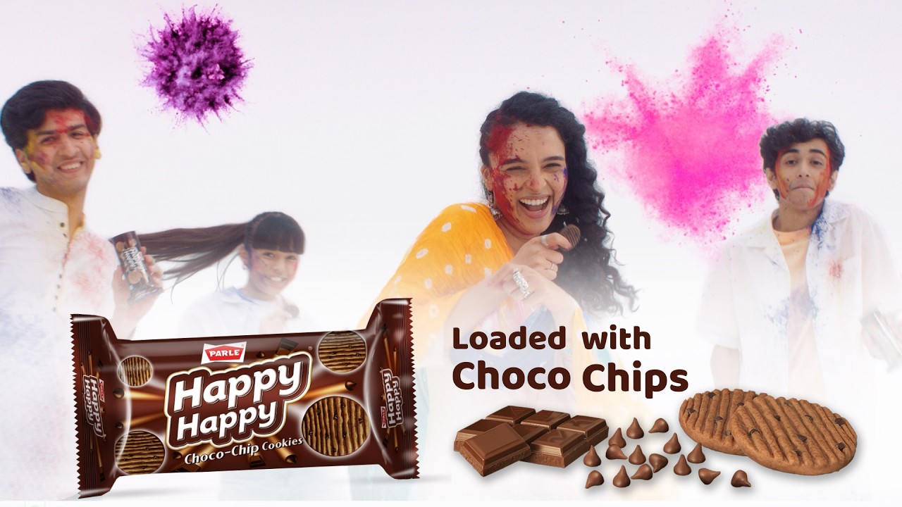 Parle Happy Happy Cookies |Holi| Rang lagao, nacho gao Happy Happy Happy | Hindi