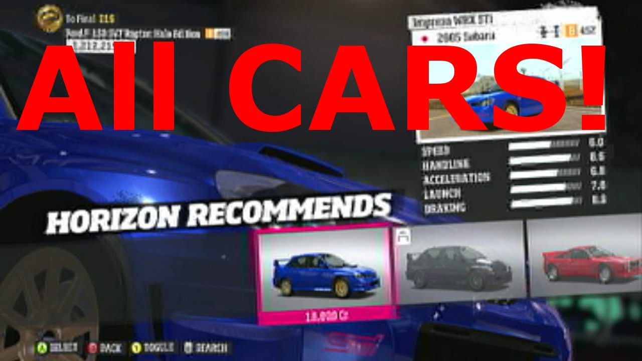 List Of All The Cars In Forza Horizon List Of All The Cars In Forza Horizon