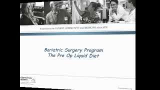 The Bariatric Surgery Program Pre-Operative Liquid Diet