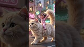 girl on the big cat