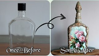 See the Transformation of an Ordinary Bottle 😍 Decorative Bottle Painting