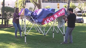 Custom Printed Tents Setup