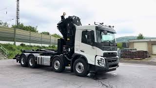 Volvo FMX 500 8x4 HD Truck Solutions Abrollkipper Multilift 25 S 56 Kran Hiab 658-6