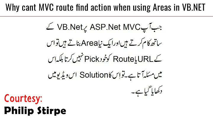 How to solve Area Route URL MAP problem in VB.NET ASP MVC Application.