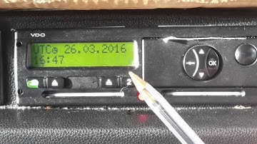 How to set the local time on a Digital Tachograph