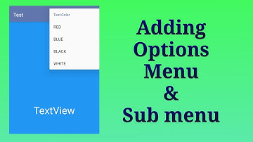 Options Menu with Sub menu in Sketchware pro