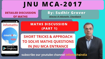JNU MCA ENTRANCE 2017 (PART 1) MATHS