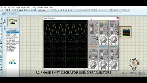 RC PHASE SHIFT OSCILATOR USING TRANSISTORS #edclab #proteussoftware #jntuklab