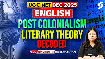 UCG NET English Literature | Post Colonialism Literature UGC NET | UGC NET Literary Theory By Ayesha