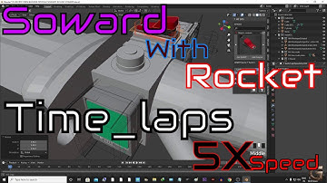 BLENDER 9.1, Modeling a sword with rocket time-lapse video 5x speed