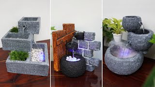 Best 3 Home Made Tabletop Water Fountains Using Styrofoam | Amazing DIY Waterfall Fountain Ideas