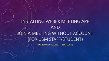 Join Webex Meeting as Guest