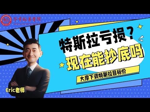 特斯拉可以抄底吗？大摩认为特斯拉今年要亏损？特斯拉评级下调，现在可以抄底吗？波浪理论教学分析 来看看Eric老师怎么说