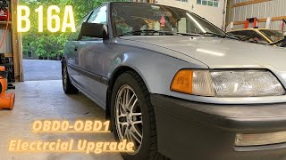 OBD0 to OBD1 Conversion on my 1990 B16a Civic Hatchback + My exhaust exploded!