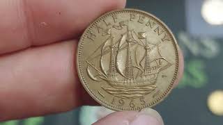 UK 1965 HALF PENNY COIN VALUE + REVIEW Elizabeth II