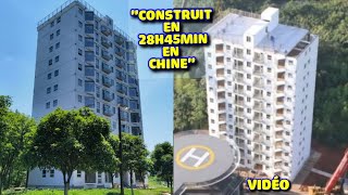 un immeuble de dix étages construit en 1 jour en Chine voiçi la technique, du jamais vu au monde