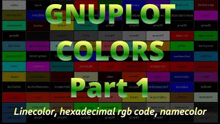 Basic Color Specification in Gnuplot: Named Colors and Hexadecimal Codes