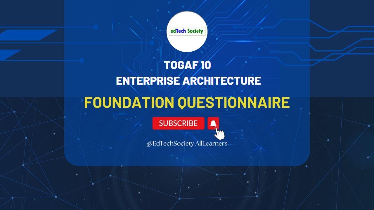 Pass TOGAF10 in 4 weeks - Crack EA TOGAF Part 1 || Actual Question Answers (Foundation)