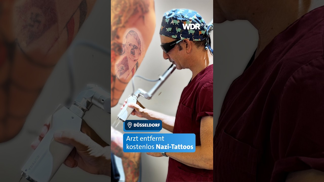 Düsseldorfer Arzt entfernt Nazi-Tattoos kostenlos I WDR #shorts #tatttoo #news
