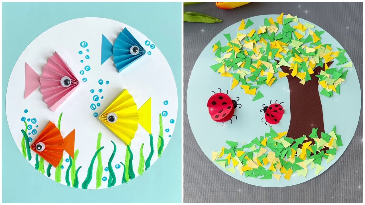 Easy Paper Craft | Paper tree Craft | Animal & insect Craft | Fish Craft|  Quick Easy Crafts DIY