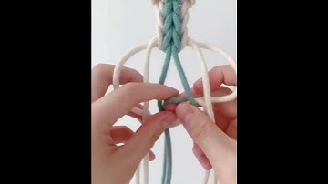 How to make braided pattern with cotton cords.#eousemacrame #macramemaker #macrametutorial #macrame