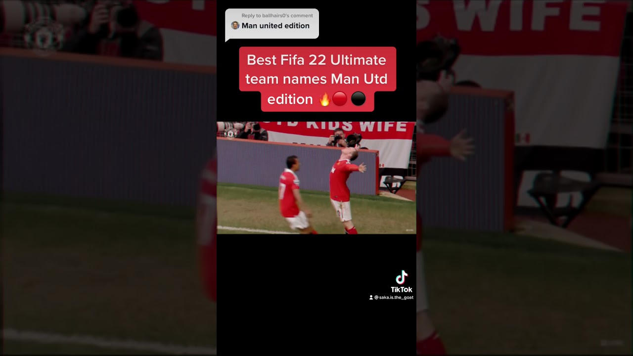 Best Fifa 22 Ultimate team names Man Utd edition 🔥 #fifa #fifa22 #football #funny #shorts #fyp