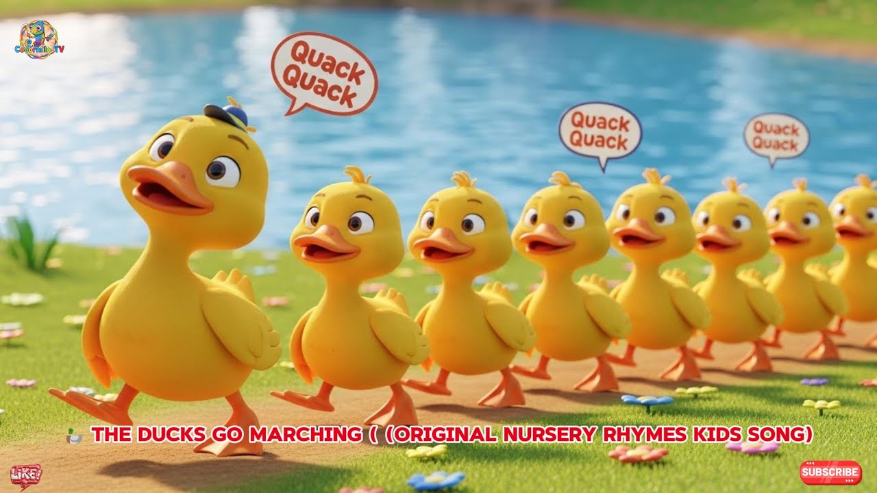 🦆 The Ducks Go Marching (Original  Nursery Rhymes Kids Song)