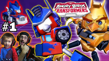 Lets Play Angry Birds Transformers Part 1: Free Bumblebee! (Dad & Chase Gameplay Commentary)