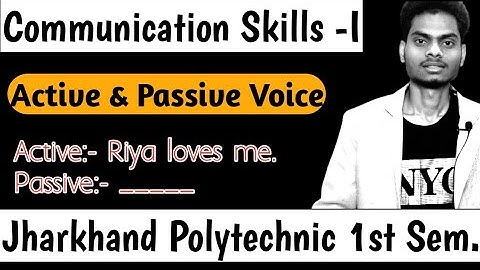 Jharkhand/Bihar Polytechnic Communication Skills ~ Active & Passive Voice | Diploma 1St semester CS