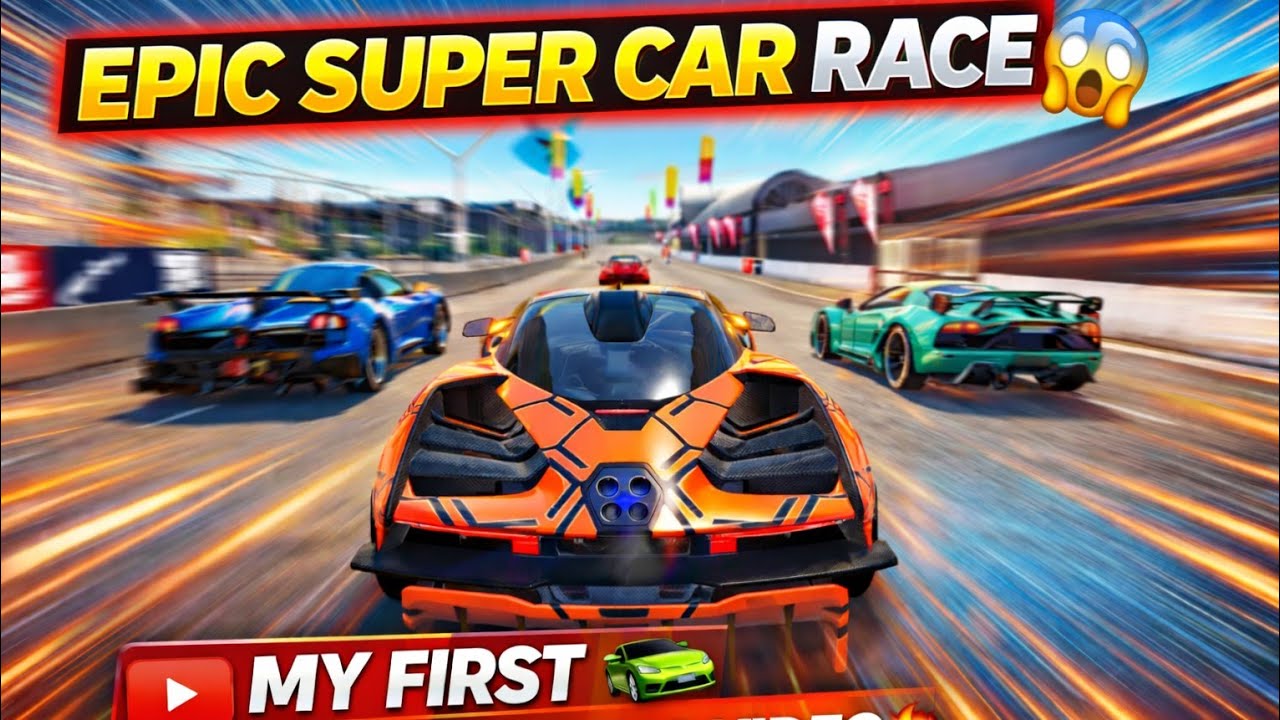 “Insane Speed 😱 Epic Supercar Racing Gameplay | First Race Ever!”. 