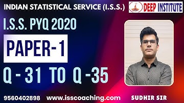 ISS PYQ 2020 Paper1 Q 31,32,33,34,35.  Solutions computer  By Sudhir Sir Deep Institute