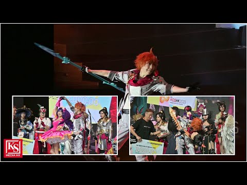 謝雪心動漫節表演及頒獎嘉賓，cosplay《原神》達達利亞登場，粵劇形式演繹動漫角色，比參賽者更搶眼！！