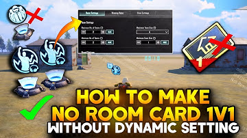How To Make 1v1 No Room Card Without Dynamic Setting | Wow Map 1v1 Without Room Card | PUBGM