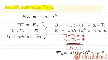 If the sum of the first n terms of an A.P. is 4n - n ^(2), what is the first term (that is S _(1...