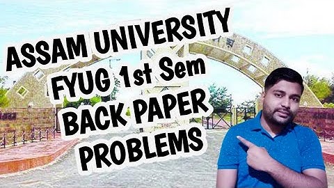 FYUG 1st Sem Back Paper problems || What